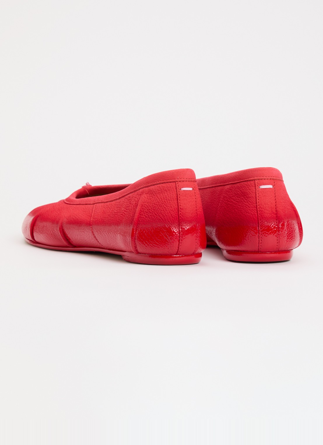 Maison Margiela Tabi ballerina van kalfsleer - achterkant 5 rood
