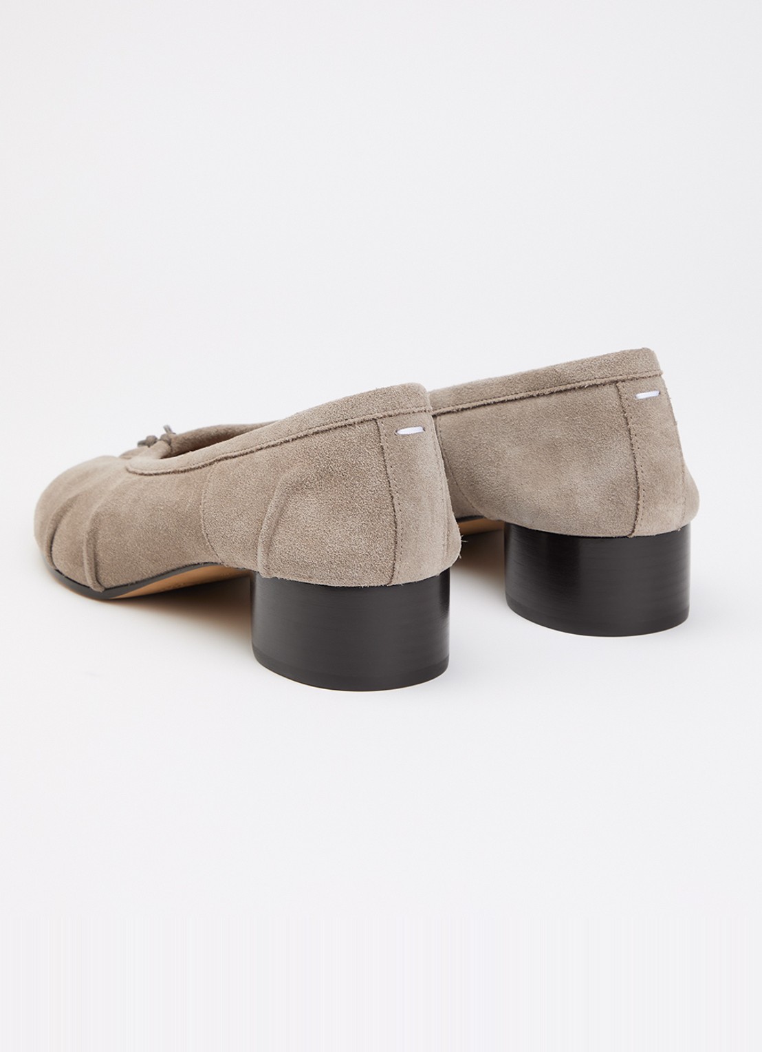Maison Margiela Tabi ballerina van suède - achterkant 6 taupe