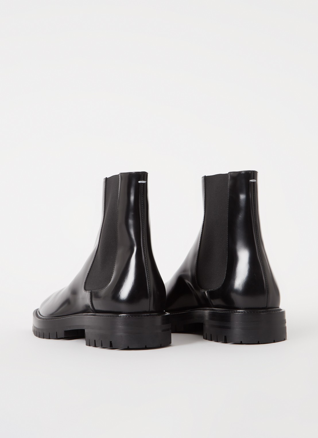 Maison Margiela Tabi chelsea boot van kalfsleer - achterkant 4 zwart