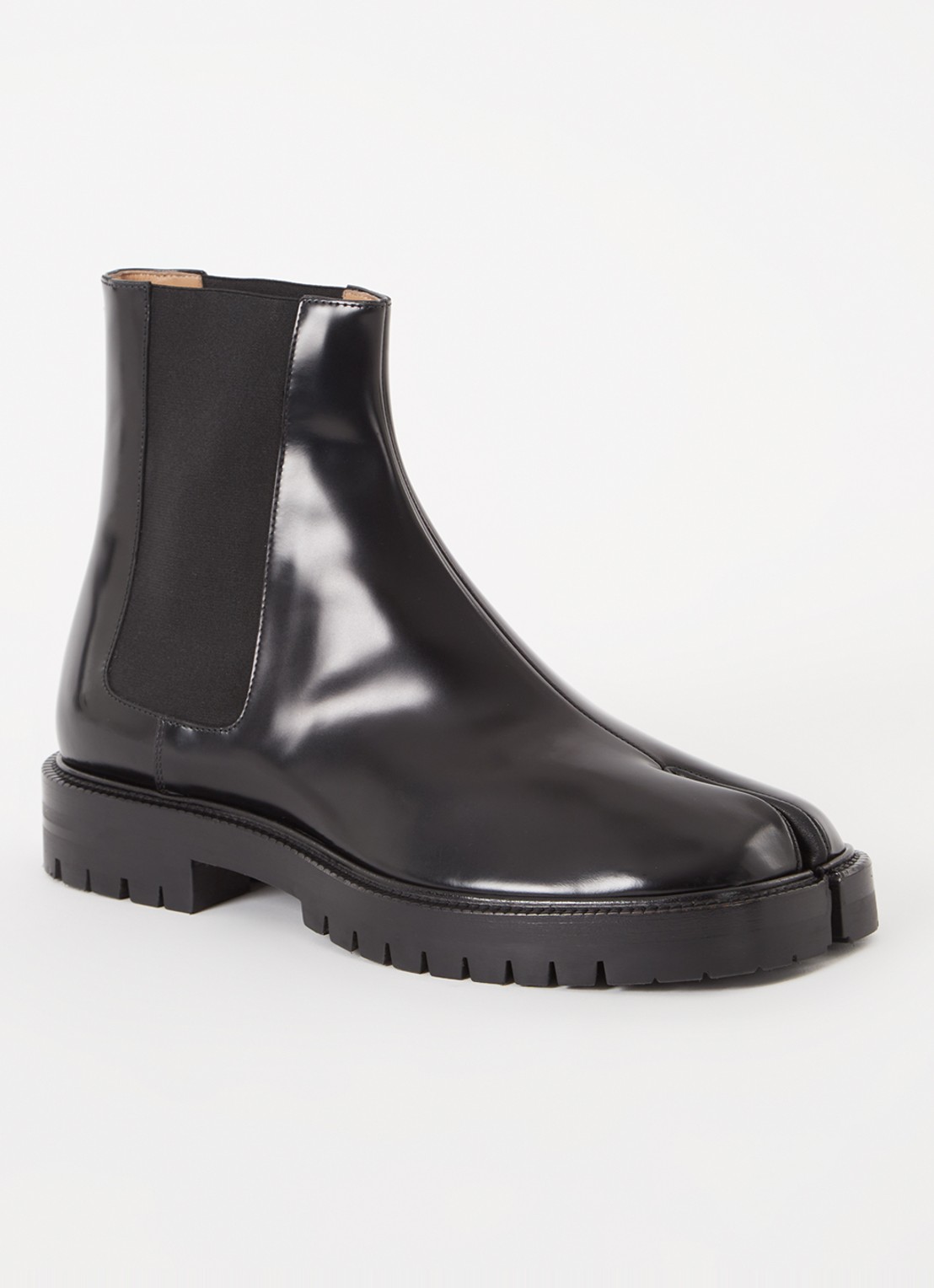 Maison Margiela Tabi chelsea boot van kalfsleer - voorkant 5 zwart
