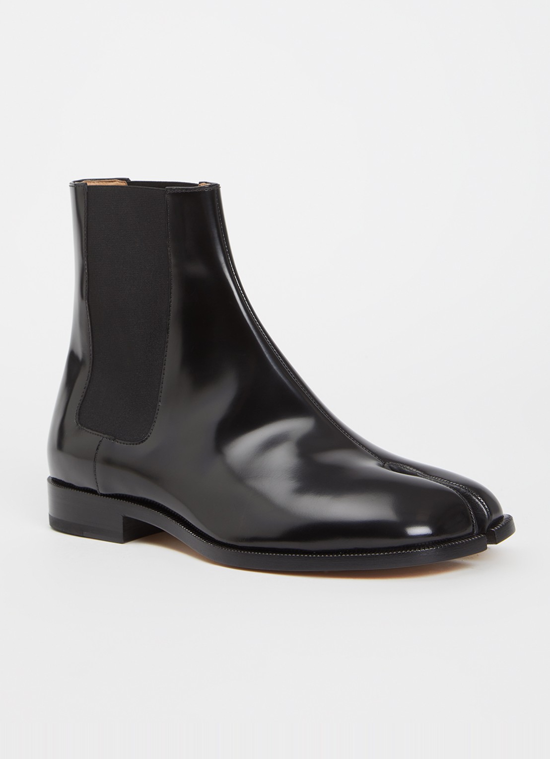 Maison Margiela Tabi chelsea boot van kalfsleer - voorkant 4 zwart