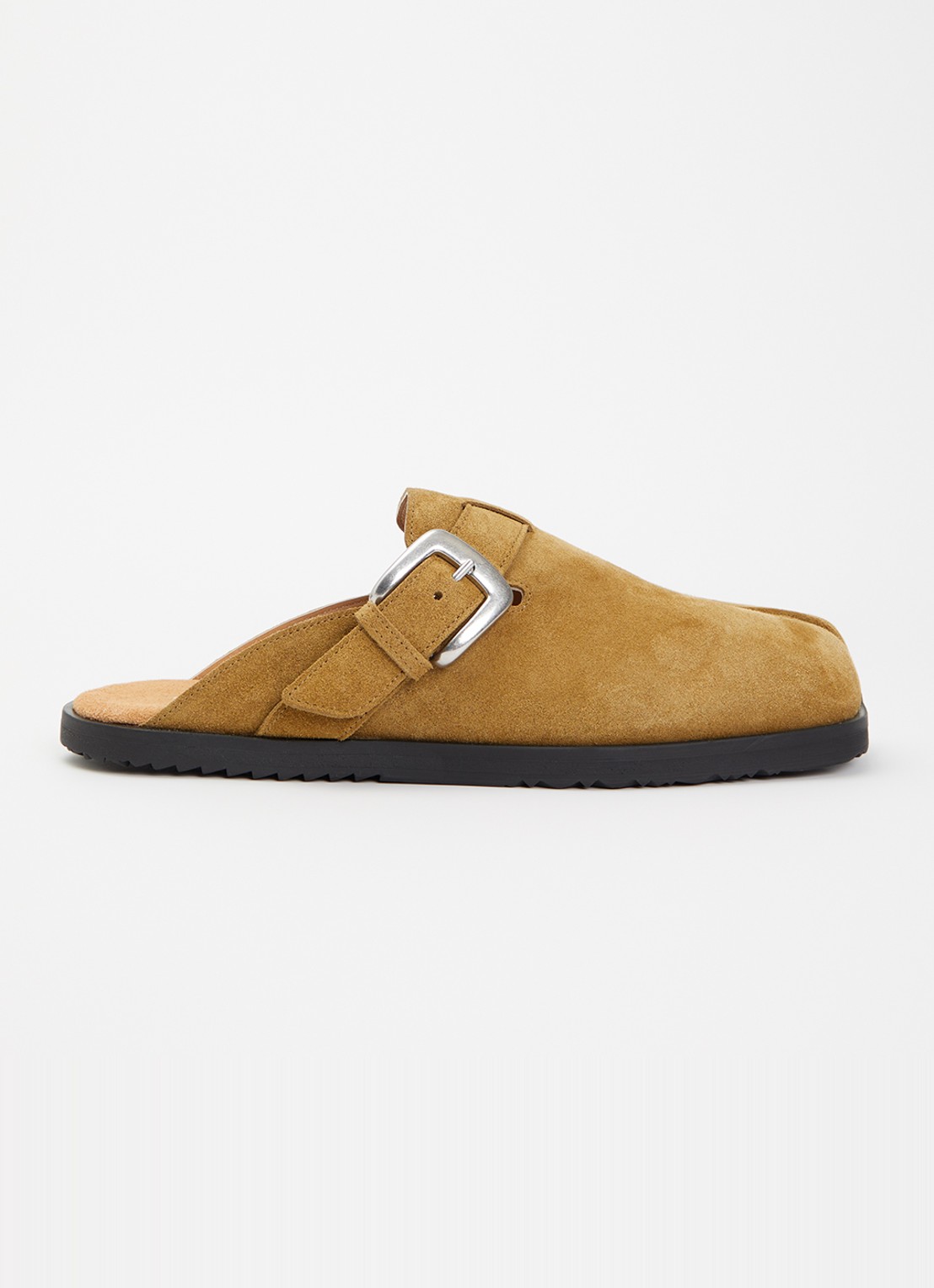Maison Margiela Tabi Daily muiltje van kalfssuède - voorkant 5 zand