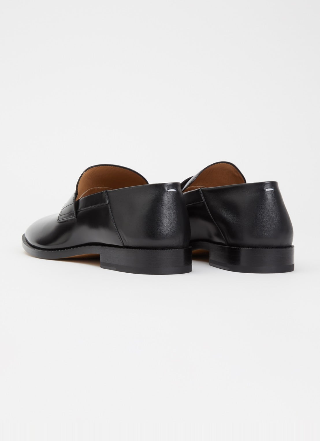 Maison Margiela Tabi loafer van kalfsleer - achterkant zwart