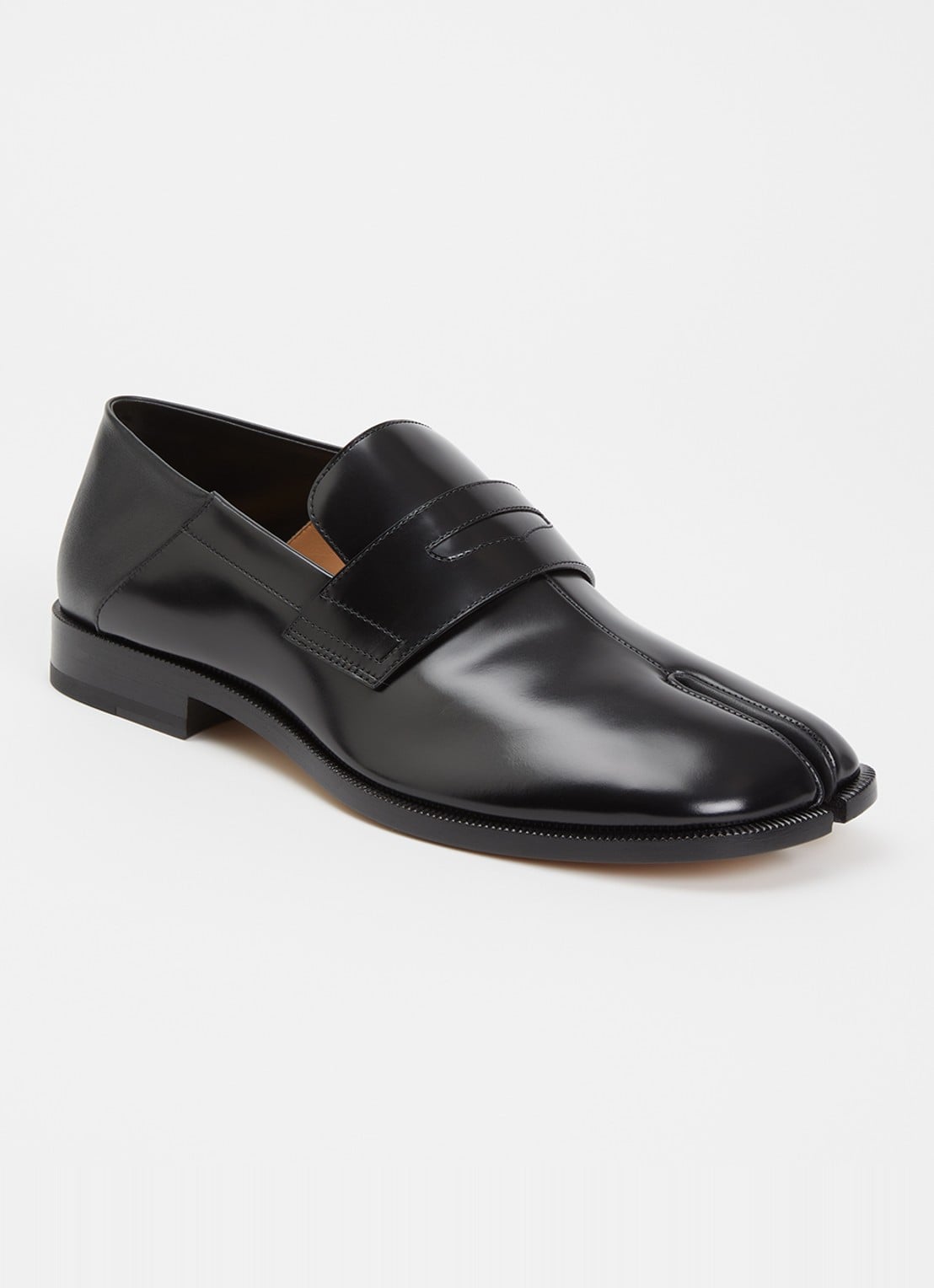 Maison Margiela Tabi loafer van kalfsleer - voorkant 2 zwart