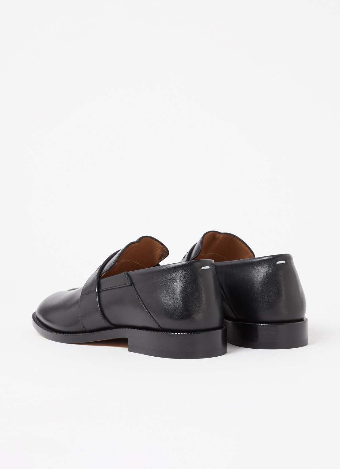 Maison Margiela Tabi loafer van kalfsleer - achterkant 7 zwart