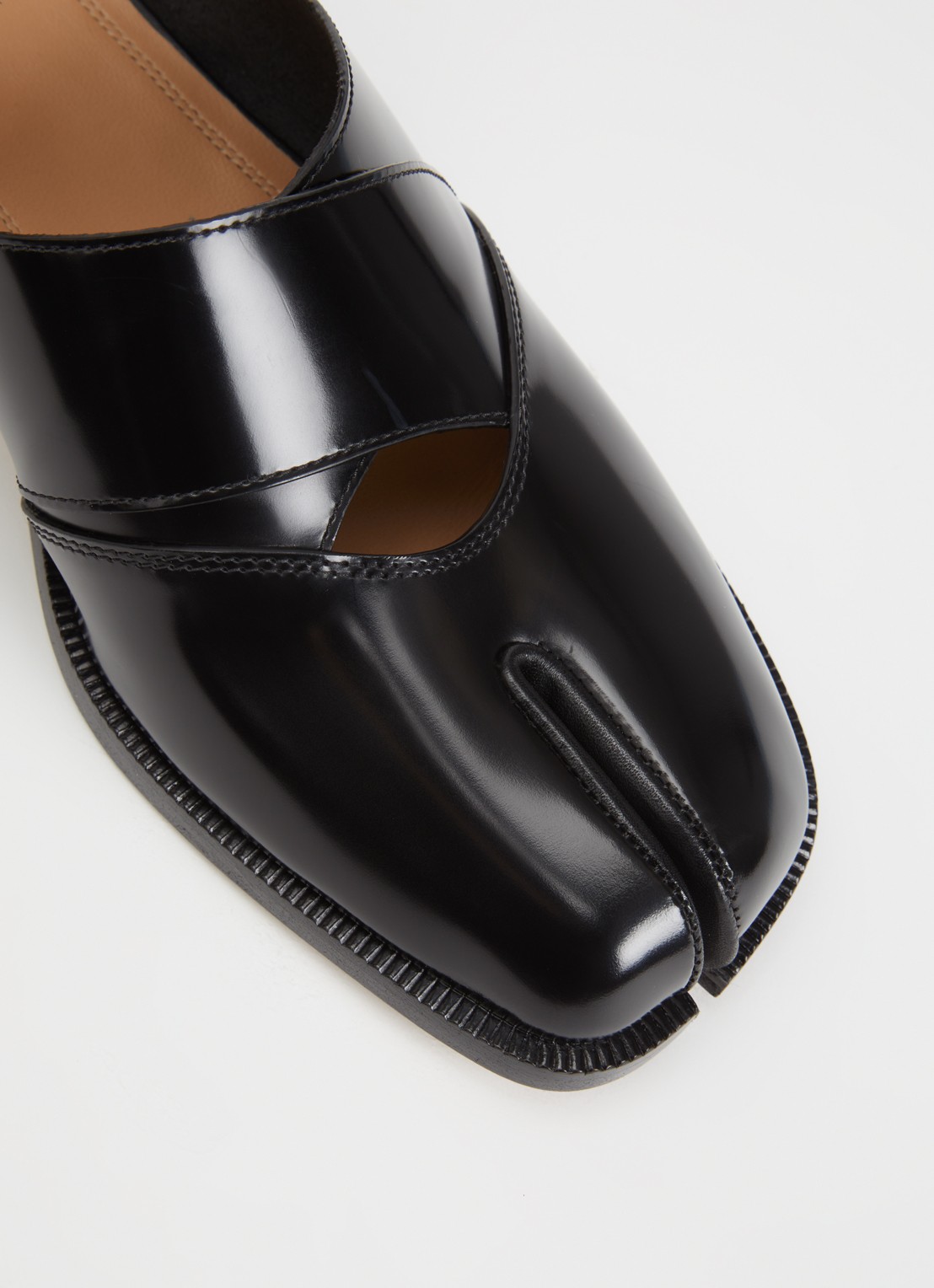 Maison Margiela Tabi Loafer van kalfsleer - detail 5 zwart