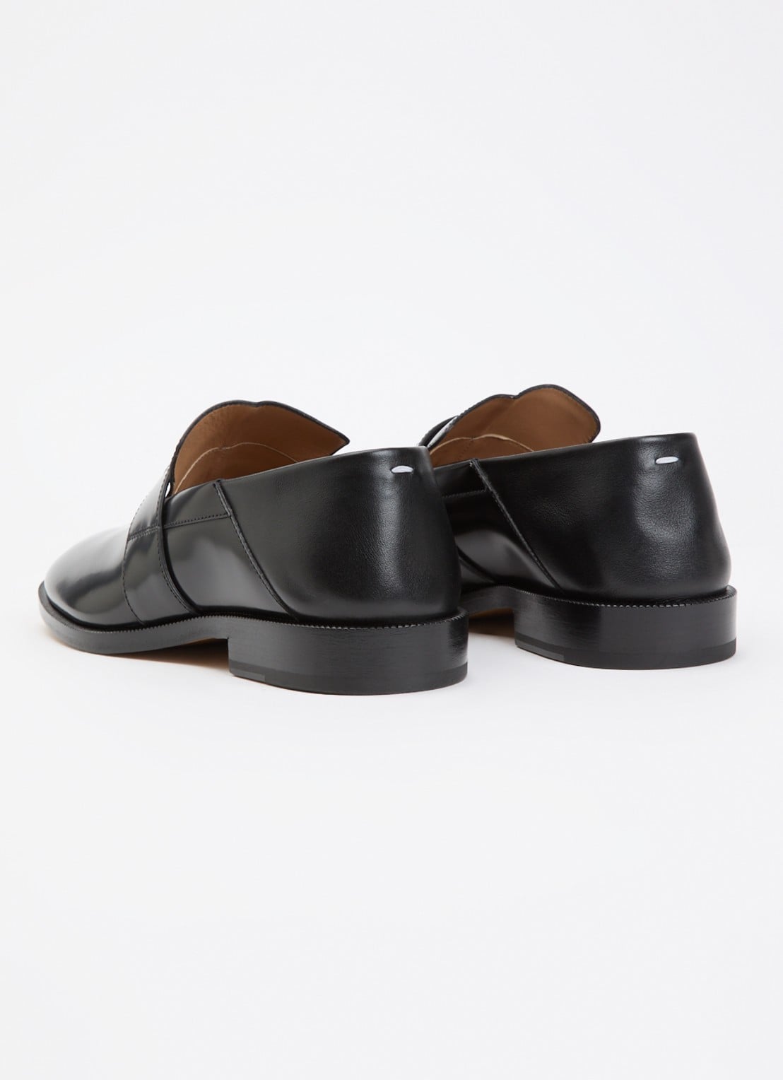 Maison Margiela Tabi loafer van leer - achterkant 7 zwart