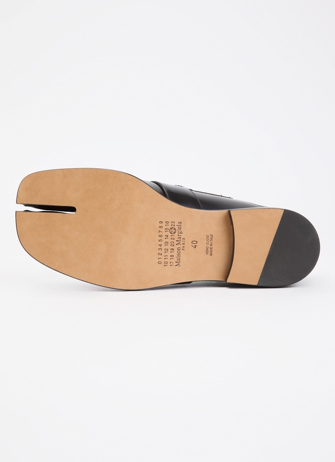 Maison Margiela Tabi loafer van leer - detail 3 zwart