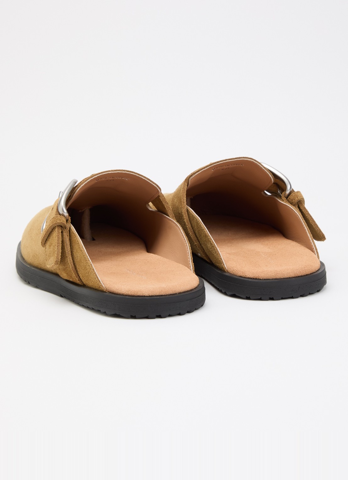 Maison Margiela Tabi muiltje van suède - achterkant beige
