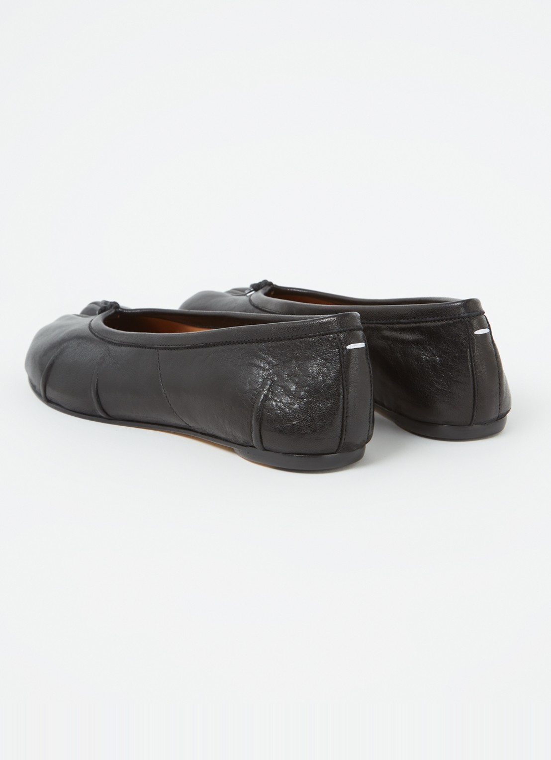 Maison Margiela Tabi New ballerina van lamsleer - achterkant zwart