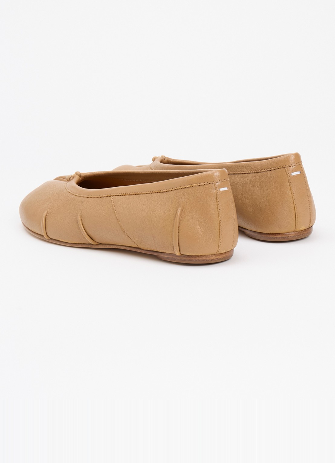 Maison Margiela Tabi New ballerina van lamsleer - achterkant 7 lichtbruin
