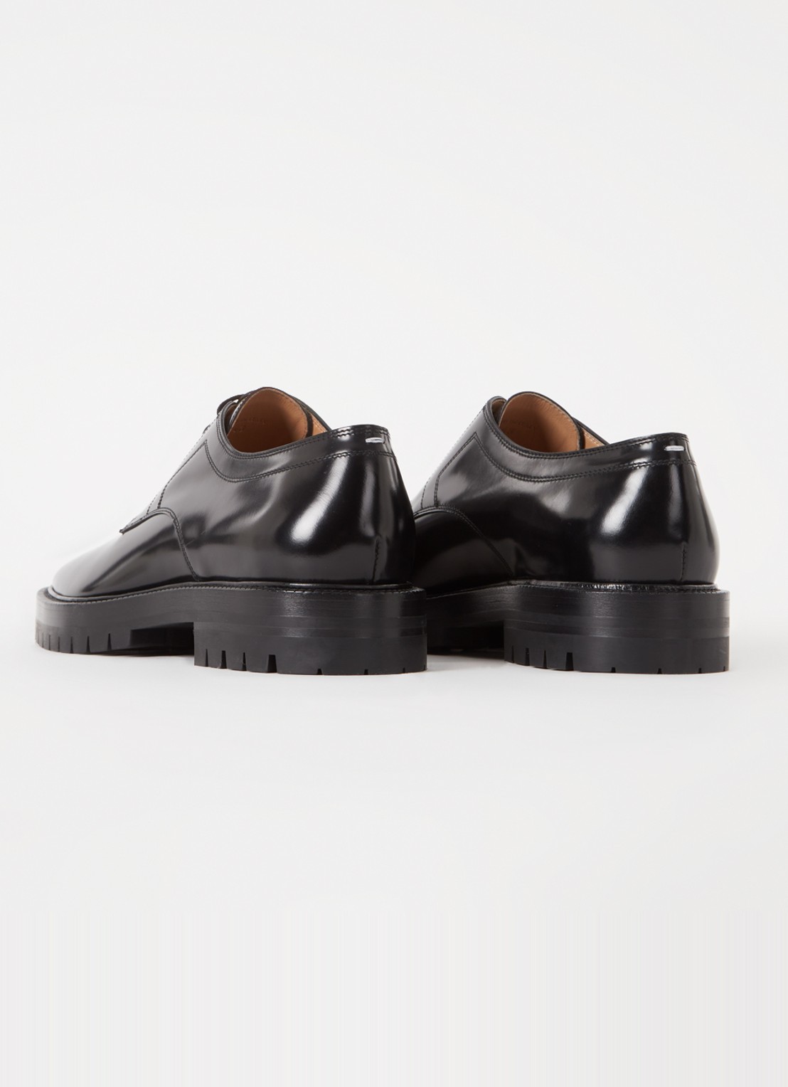 Maison Margiela Tabi veterschoen van kalfsleer - achterkant 7 zwart