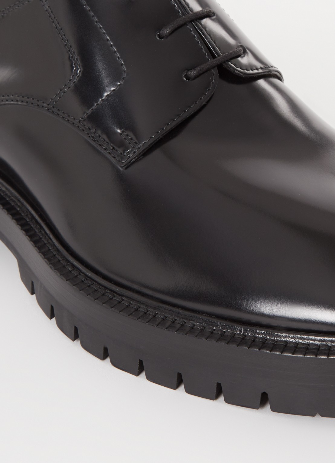 Maison Margiela Tabi veterschoen van kalfsleer - detail 6 zwart