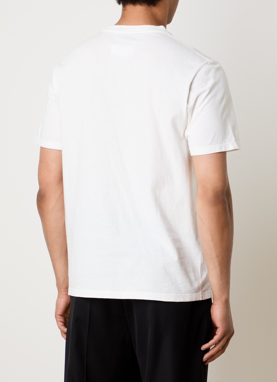 Maison Margiela Tape T-shirt met borstzak - achterkant gebroken wit