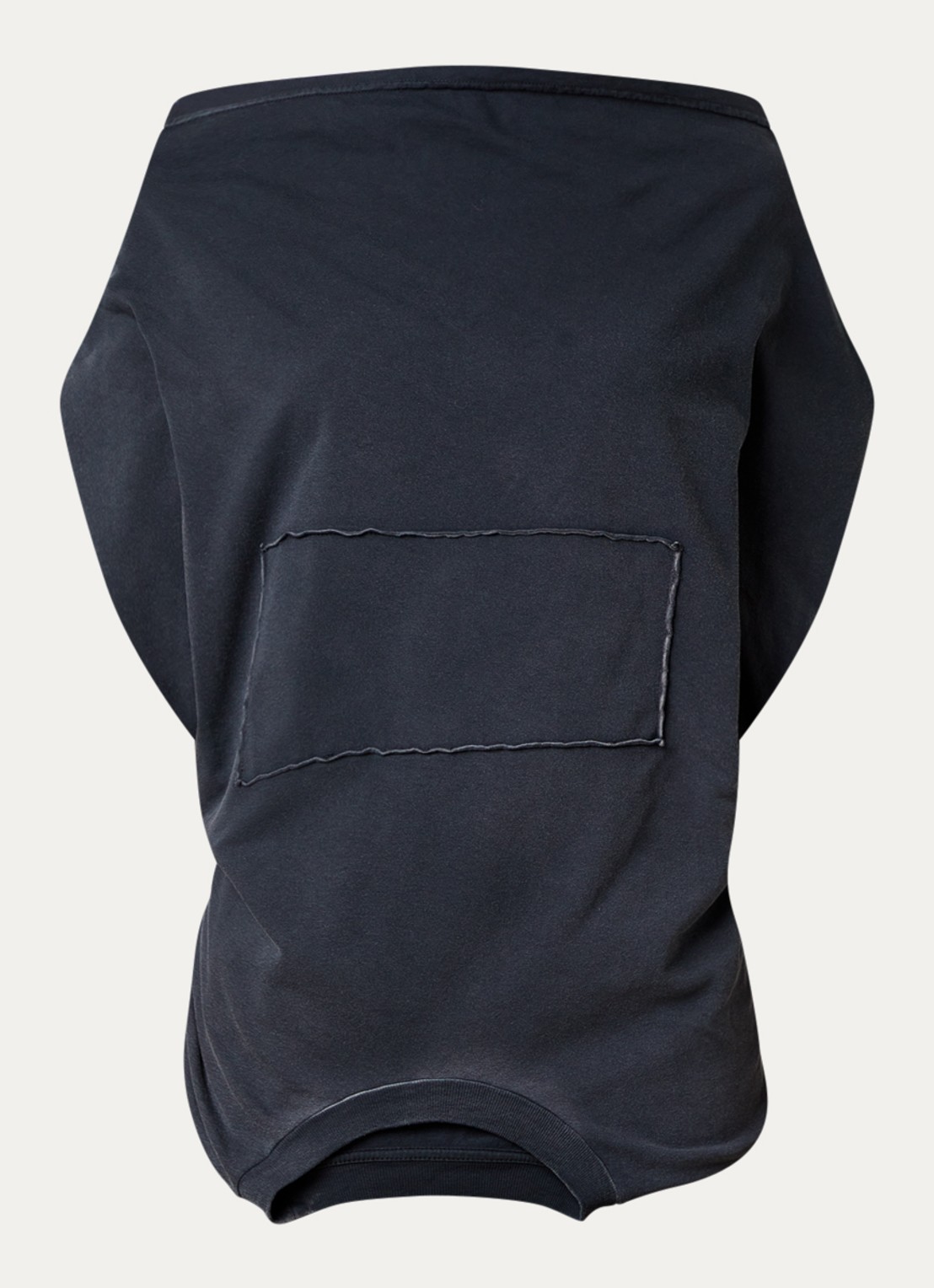 Maison Margiela Top met asymmetrische hals - voorkant 4 zwart