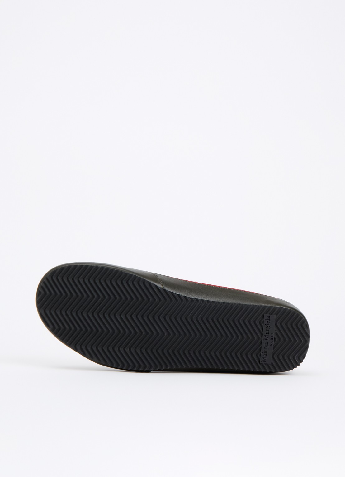 Maison Margiela Traveler sneaker van canvas met kalfsleren details - detail 3 olijfgroen