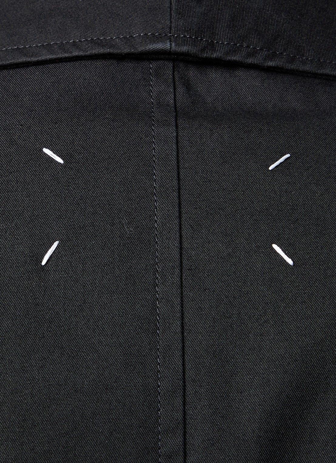 Maison Margiela Trenchcoat met steekzakken - detail 3 zwart