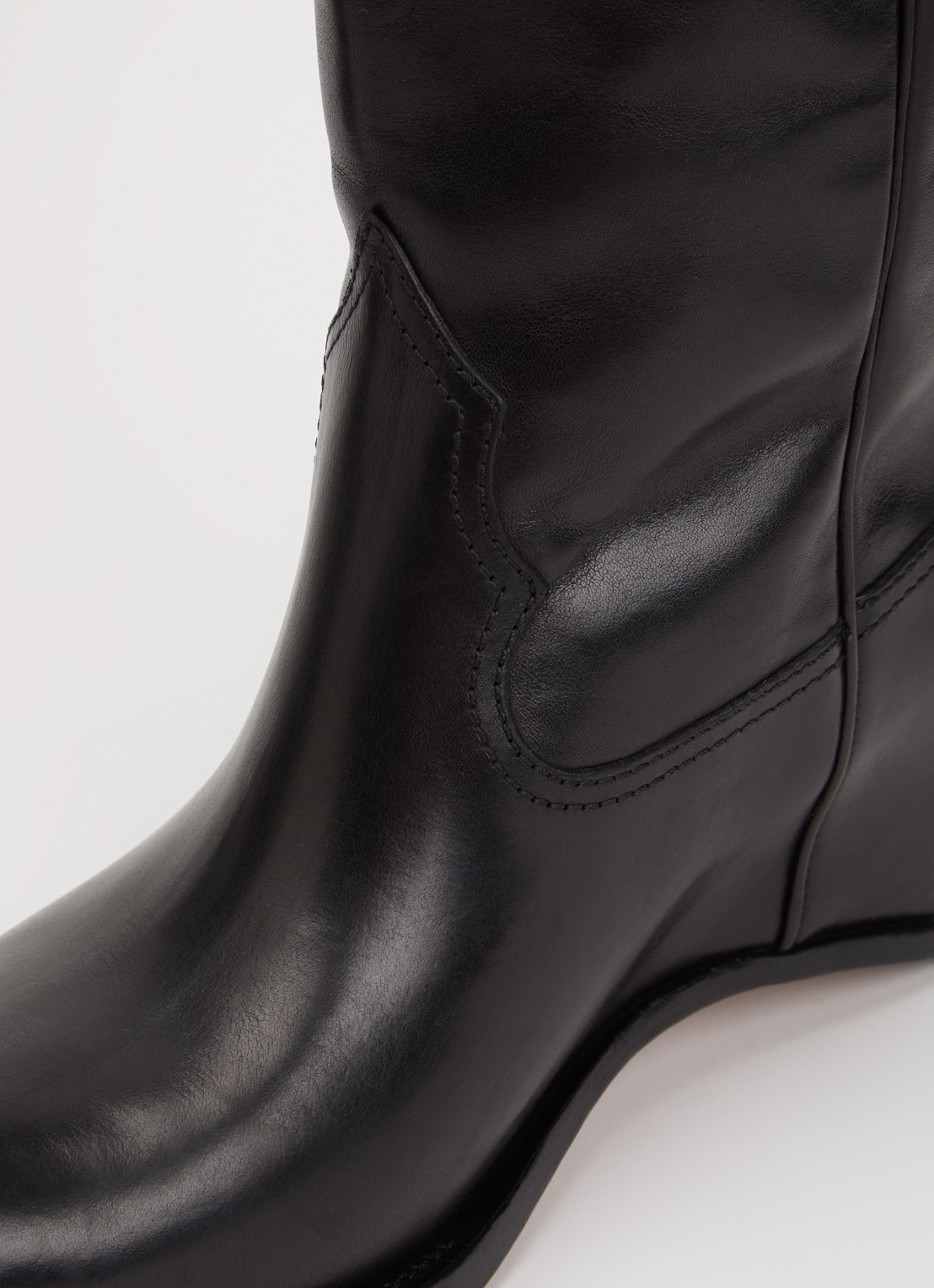 Maison Margiela Western cowboylaars van kalfsleer - detail 5 zwart
