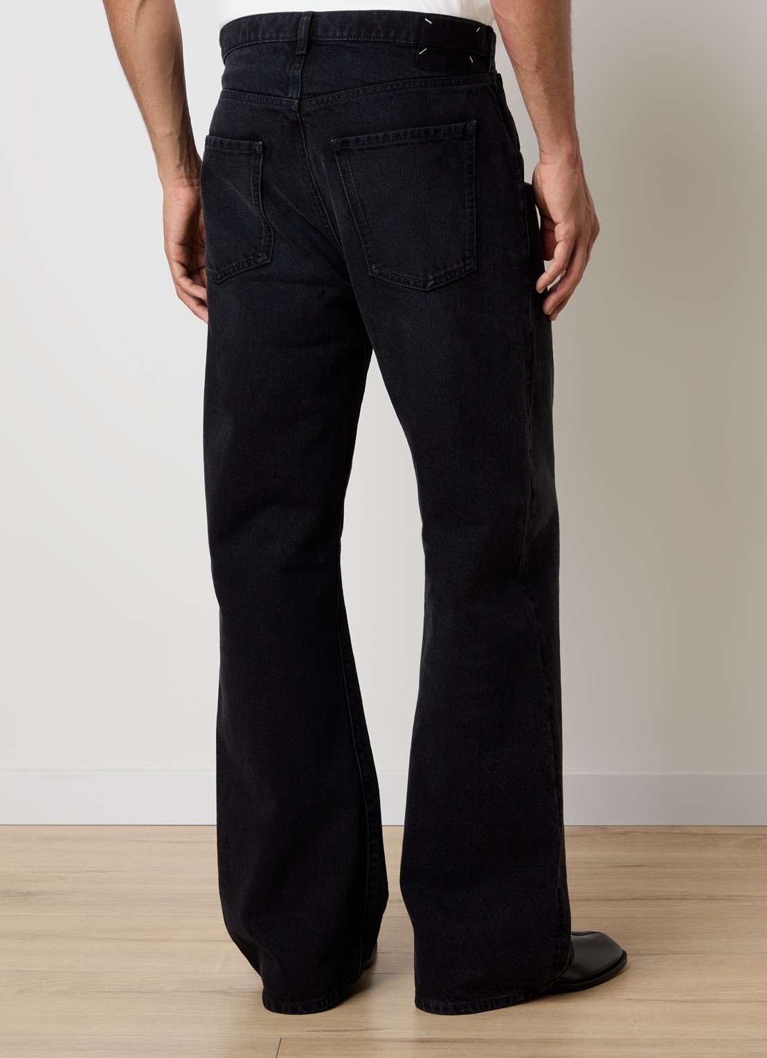Maison Margiela Wide leg jeans met gekleurde wassing - achterkant 6 zwart
