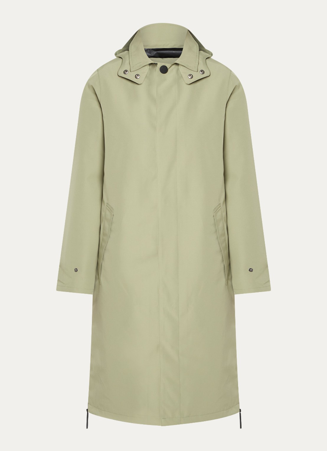 Maium Mac regenjas met afneembare capuchon - unisex - voorkant lichtgroen