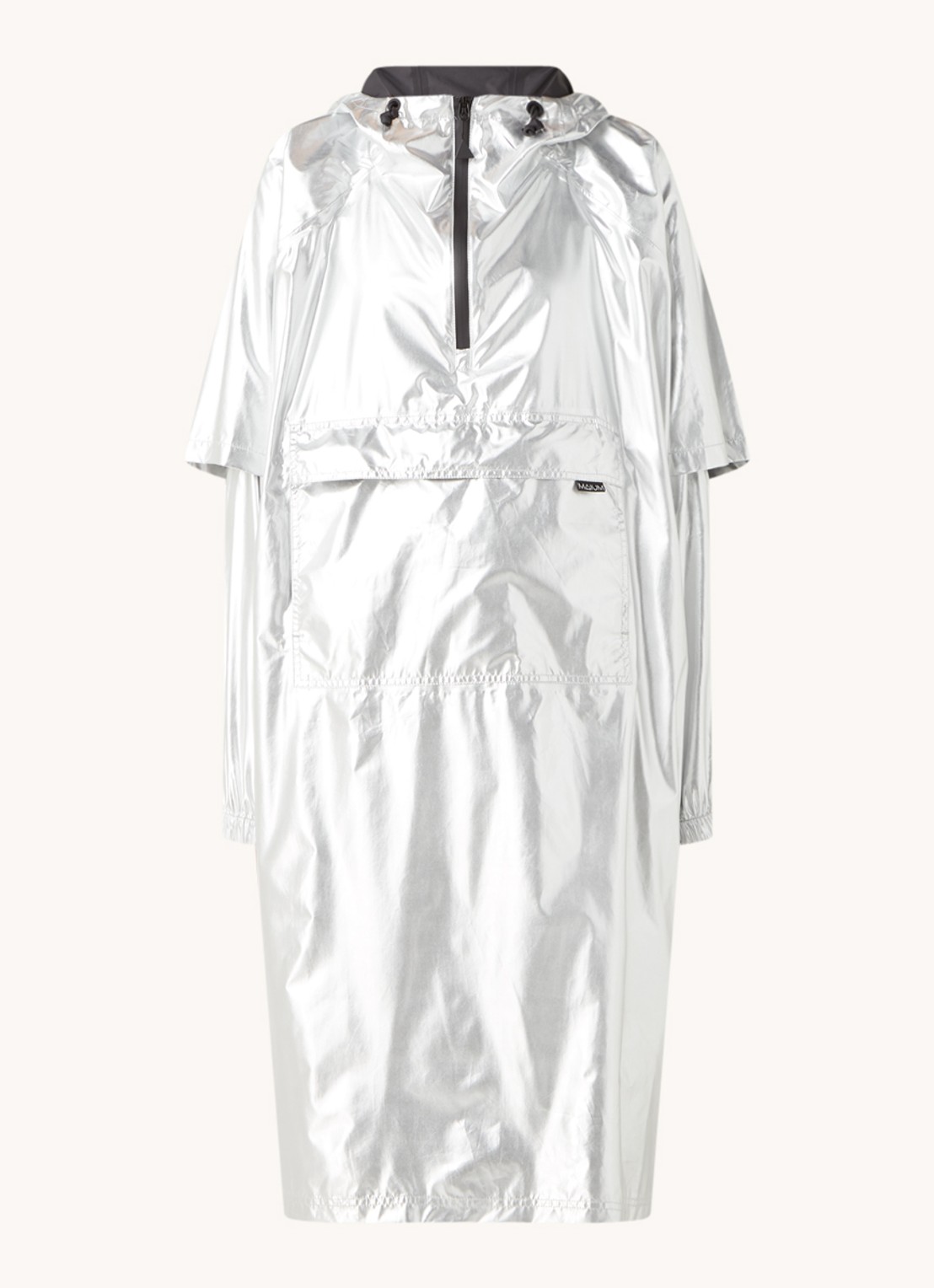 Maium Regenjas met capuchon - unisex - voorkant 3 zilver