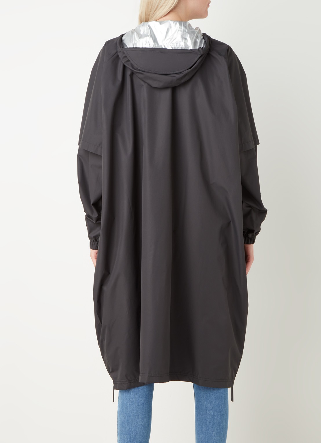 Maium Regenjas met capuchon - unisex - achterkant zwart
