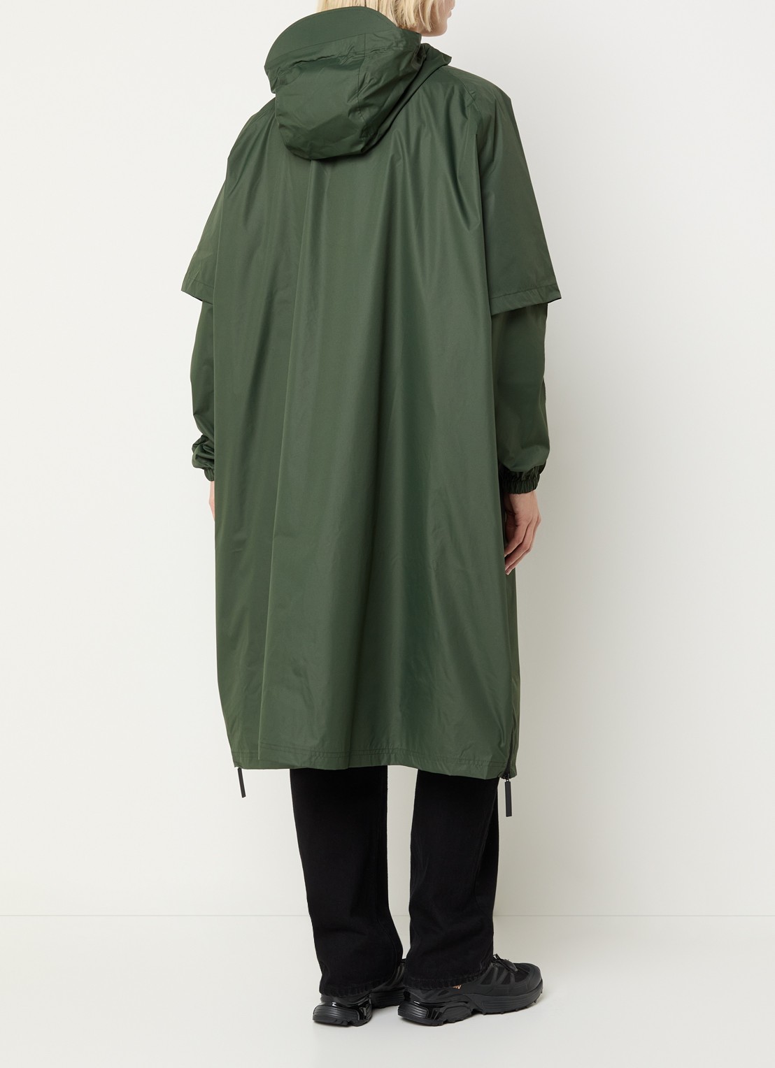 Maium Regenjas met capuchon - unisex - achterkant 4 donkergroen