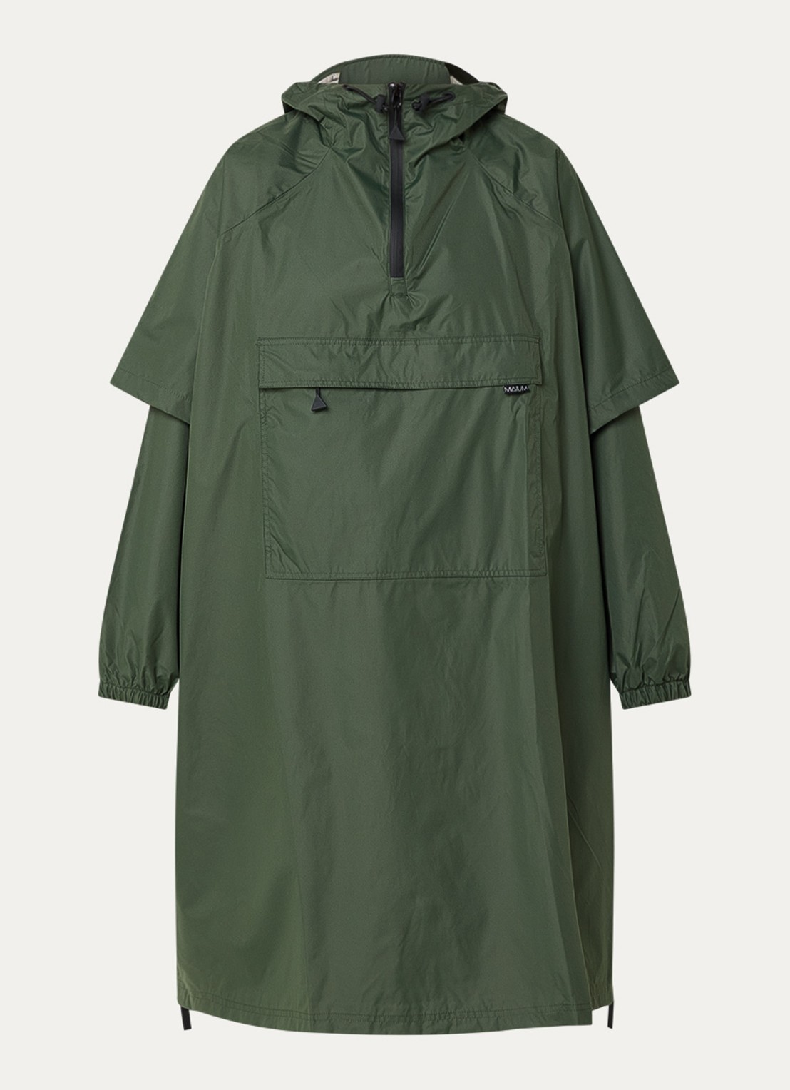 Maium Regenjas met capuchon - unisex - voorkant donkergroen