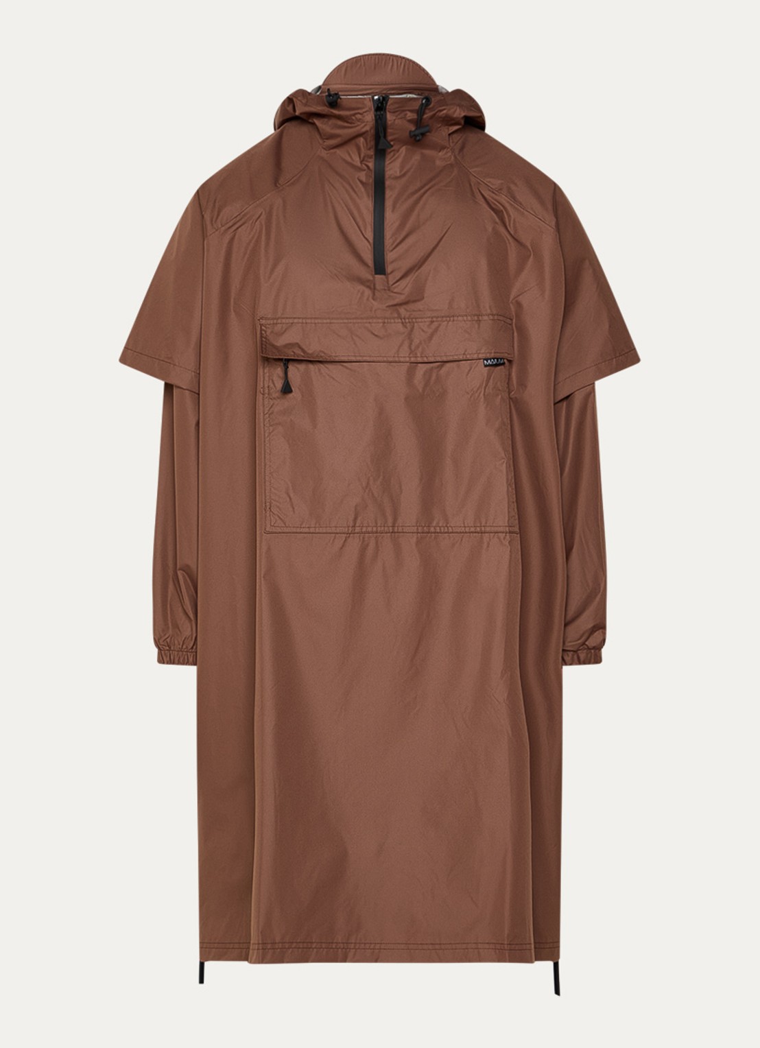 Maium Regenjas met capuchon - unisex - voorkant hazelnootbruin