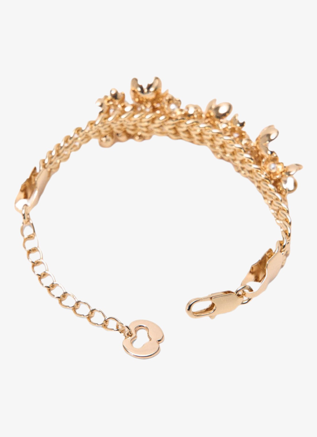 Maje Armband met glaskralen - achterkant 8 goud