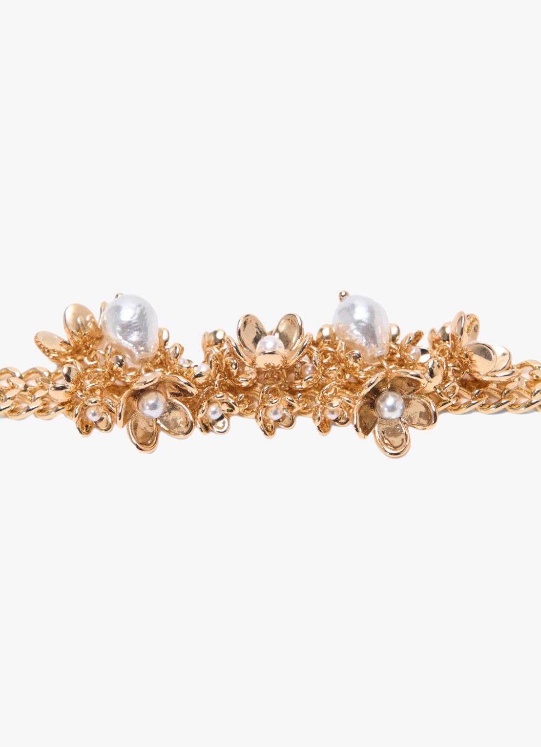 Maje Armband met glaskralen - detail 2 goud