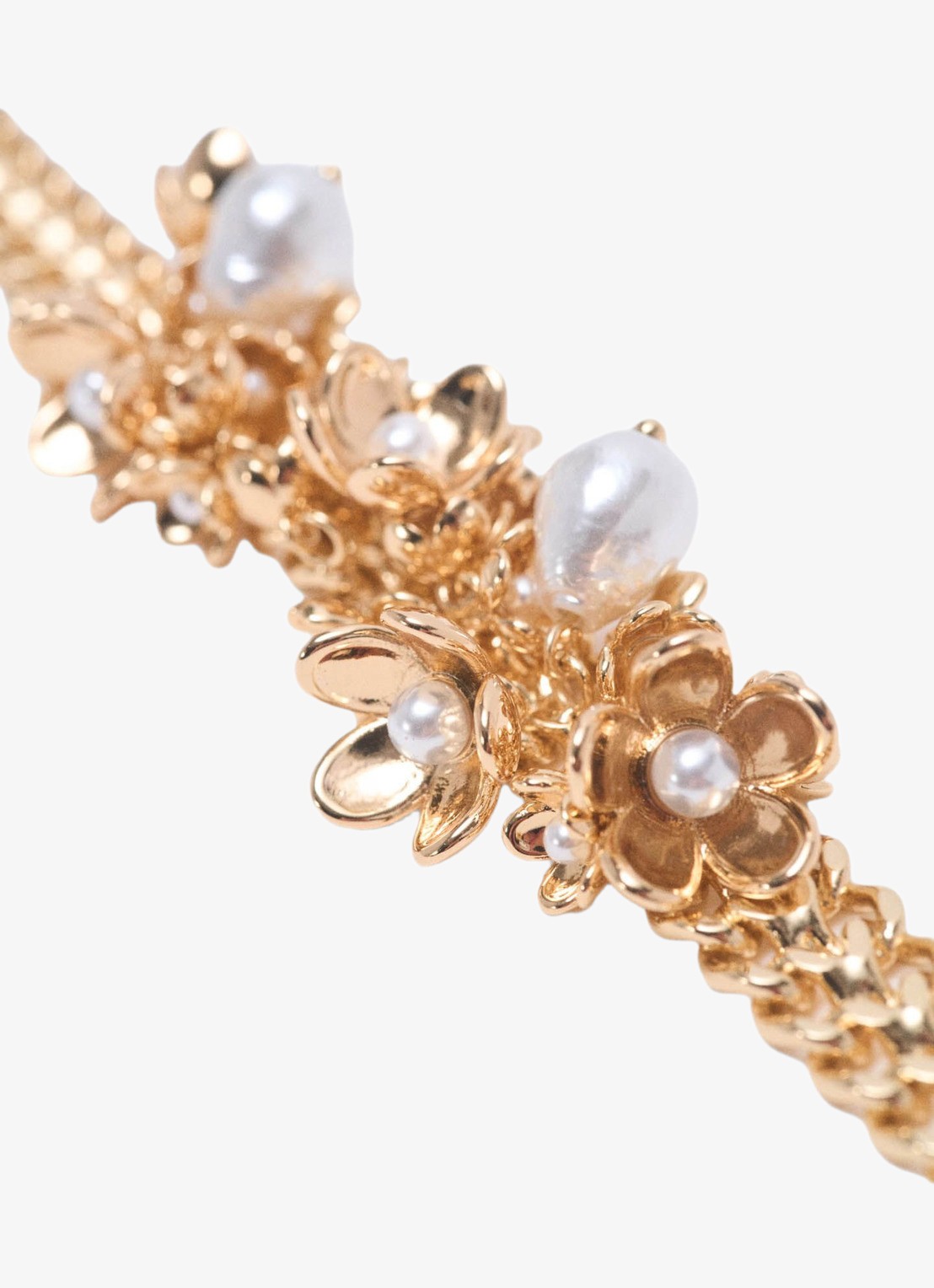 Maje Armband met glaskralen - detail 4 goud