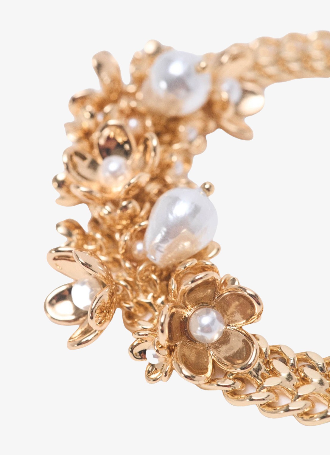 Maje Armband met glaskralen - detail 5 goud