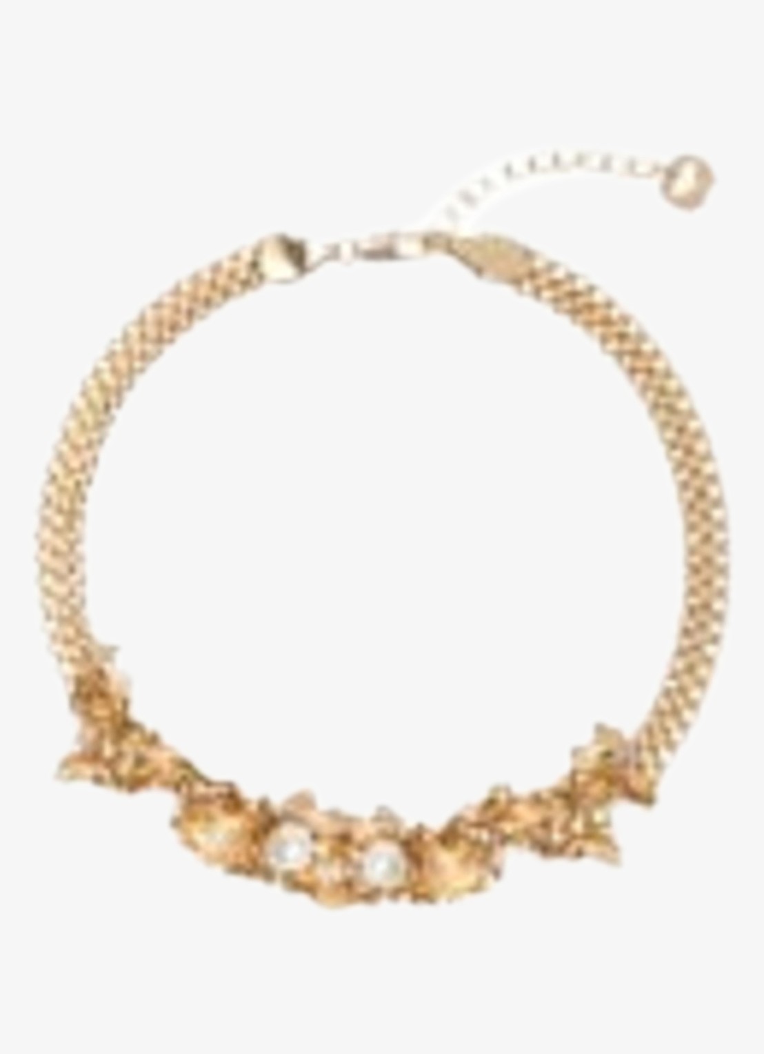 Maje Armband met glaskralen - voorkant 6 goud