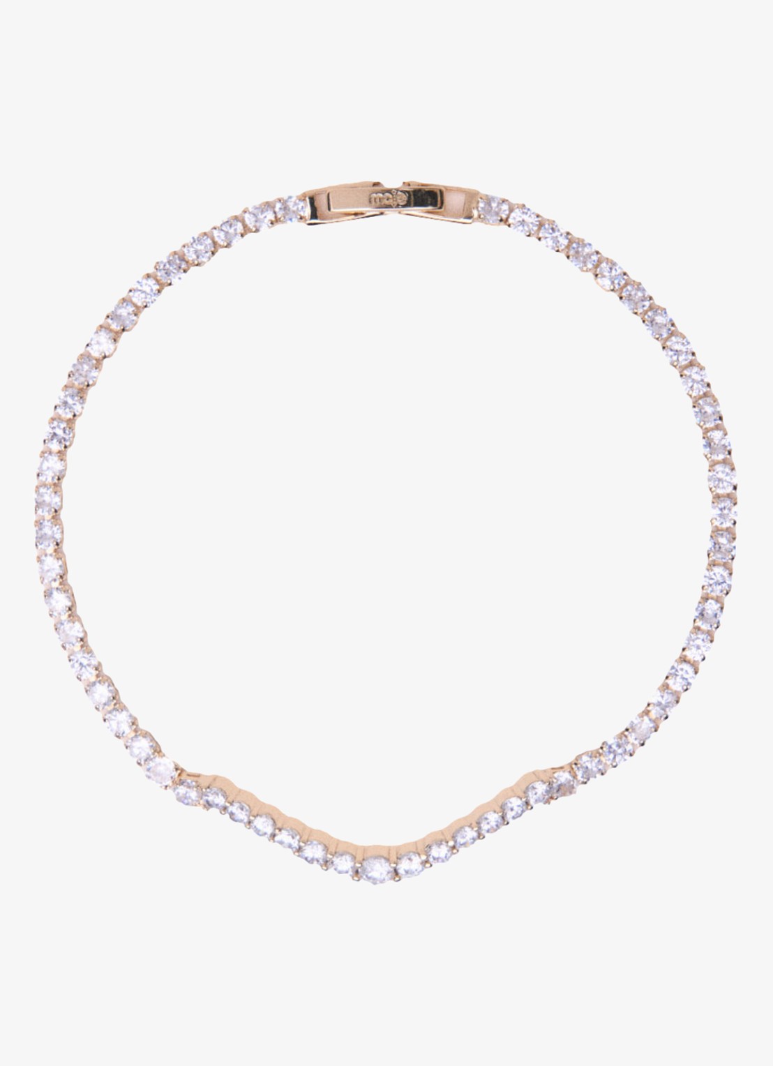 Maje Armband met zirkonia - voorkant 5 goud