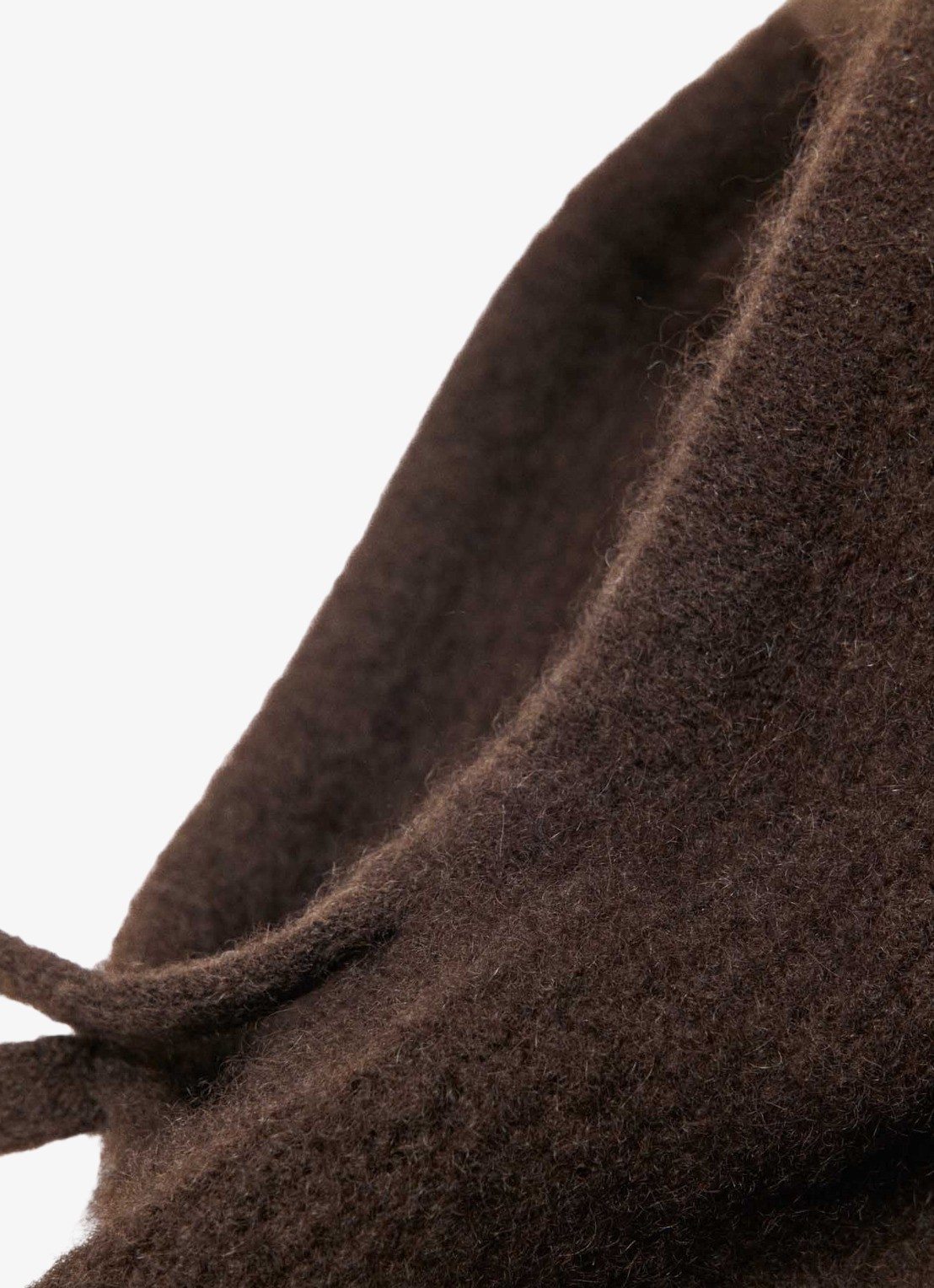 Maje Balaclava in wolblend - detail 2 donkerbruin