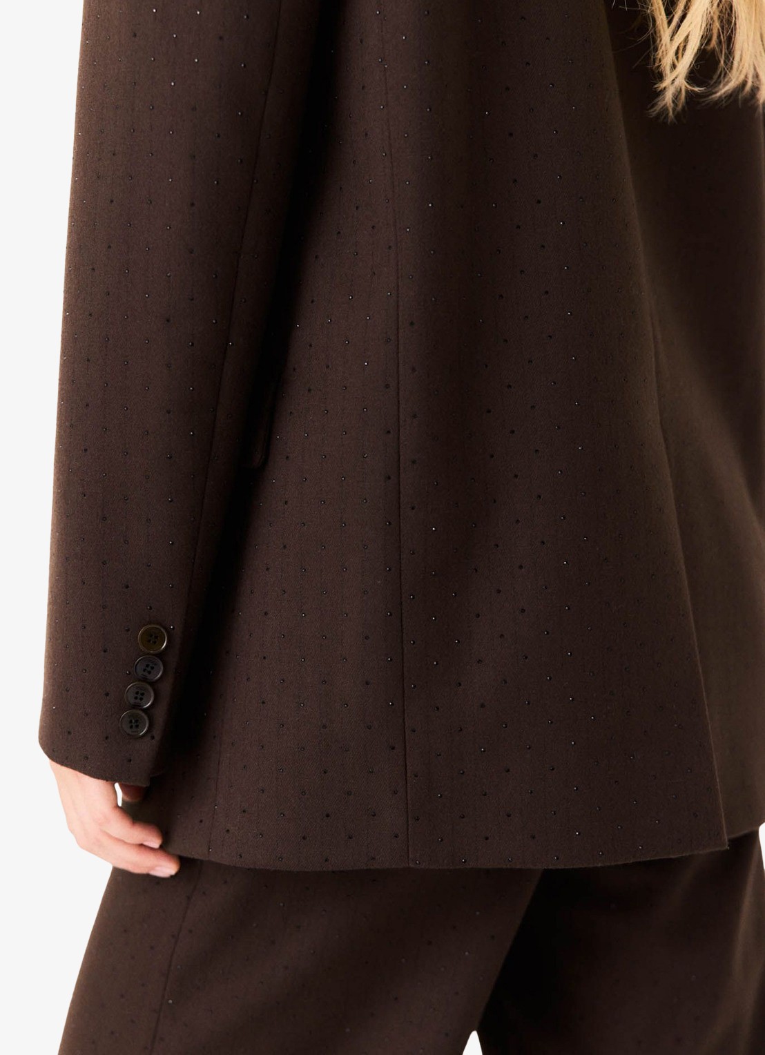 Maje Blazer met strass en klepzakken - detail 5 bruin
