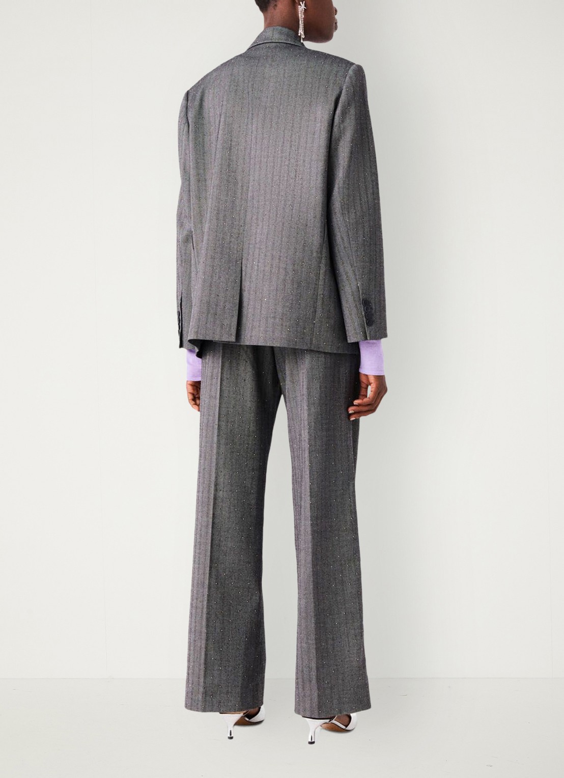 Maje Blazer met strass - achterkant grijs