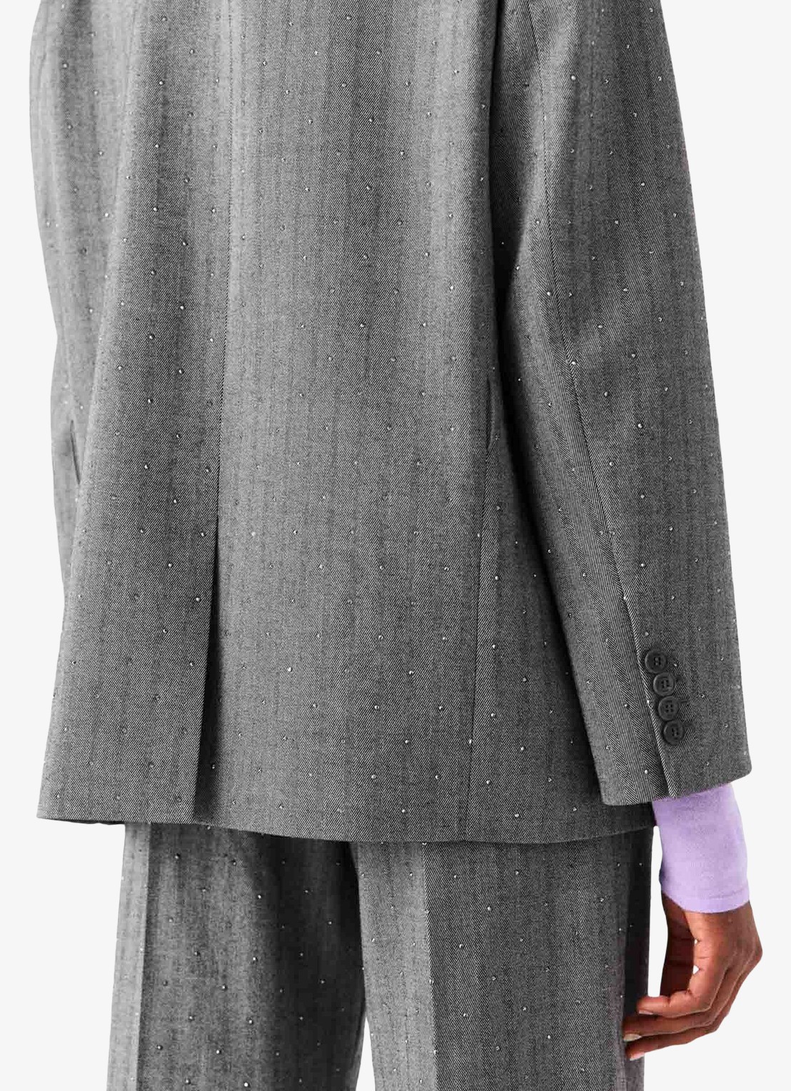 Maje Blazer met strass - detail 6 grijs