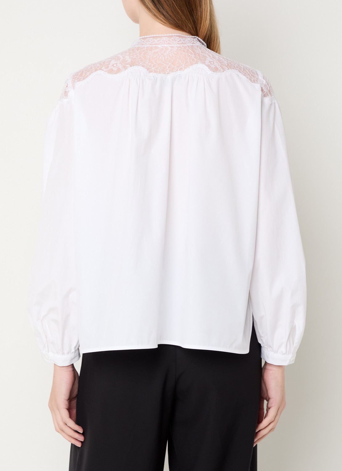 Maje Blouse met details van kant - achterkant 4 wit