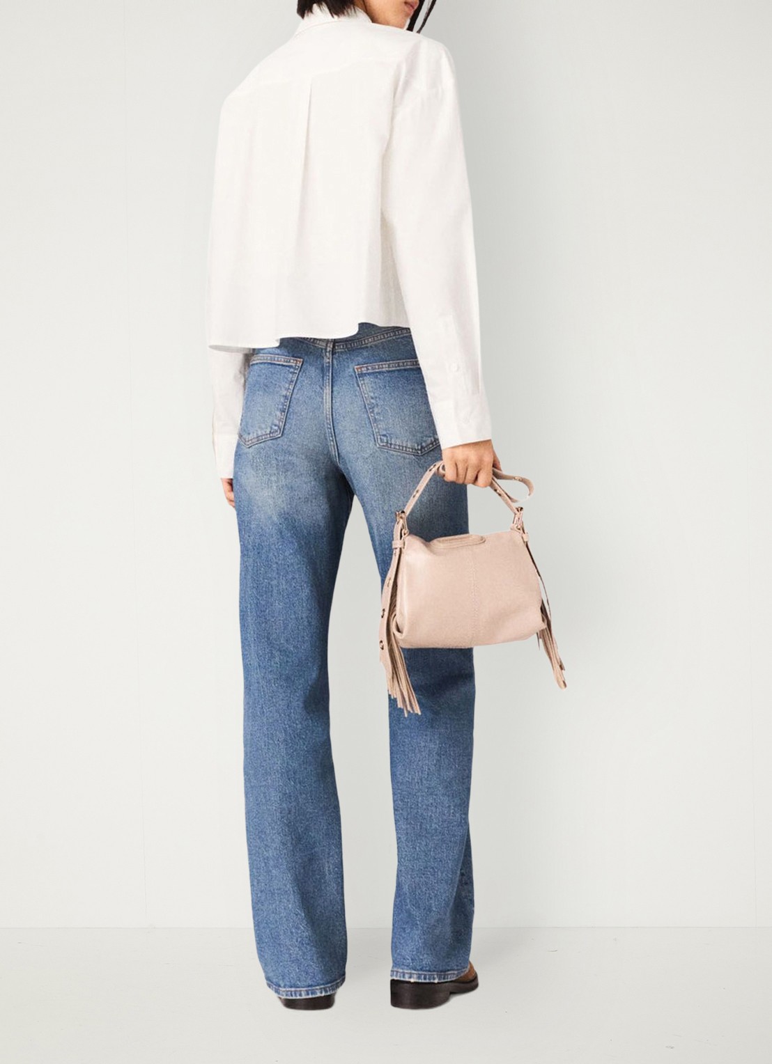 Maje Blouse met imitatieparels - achterkant wit