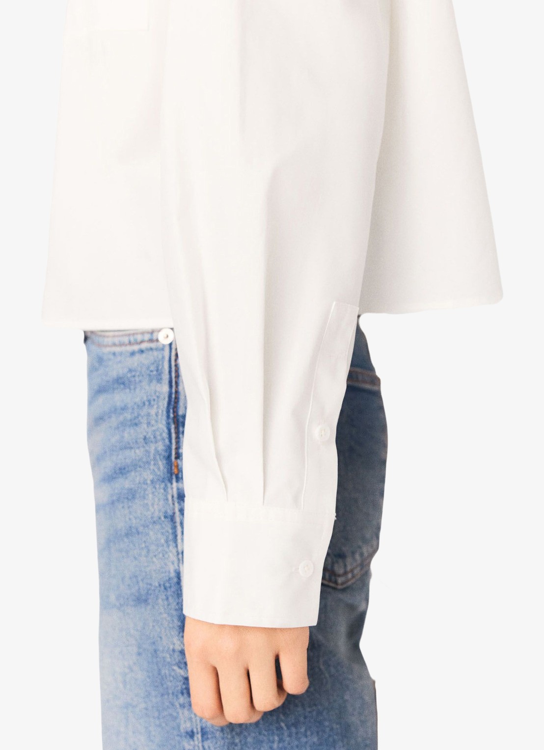 Maje Blouse met imitatieparels - detail 5 wit
