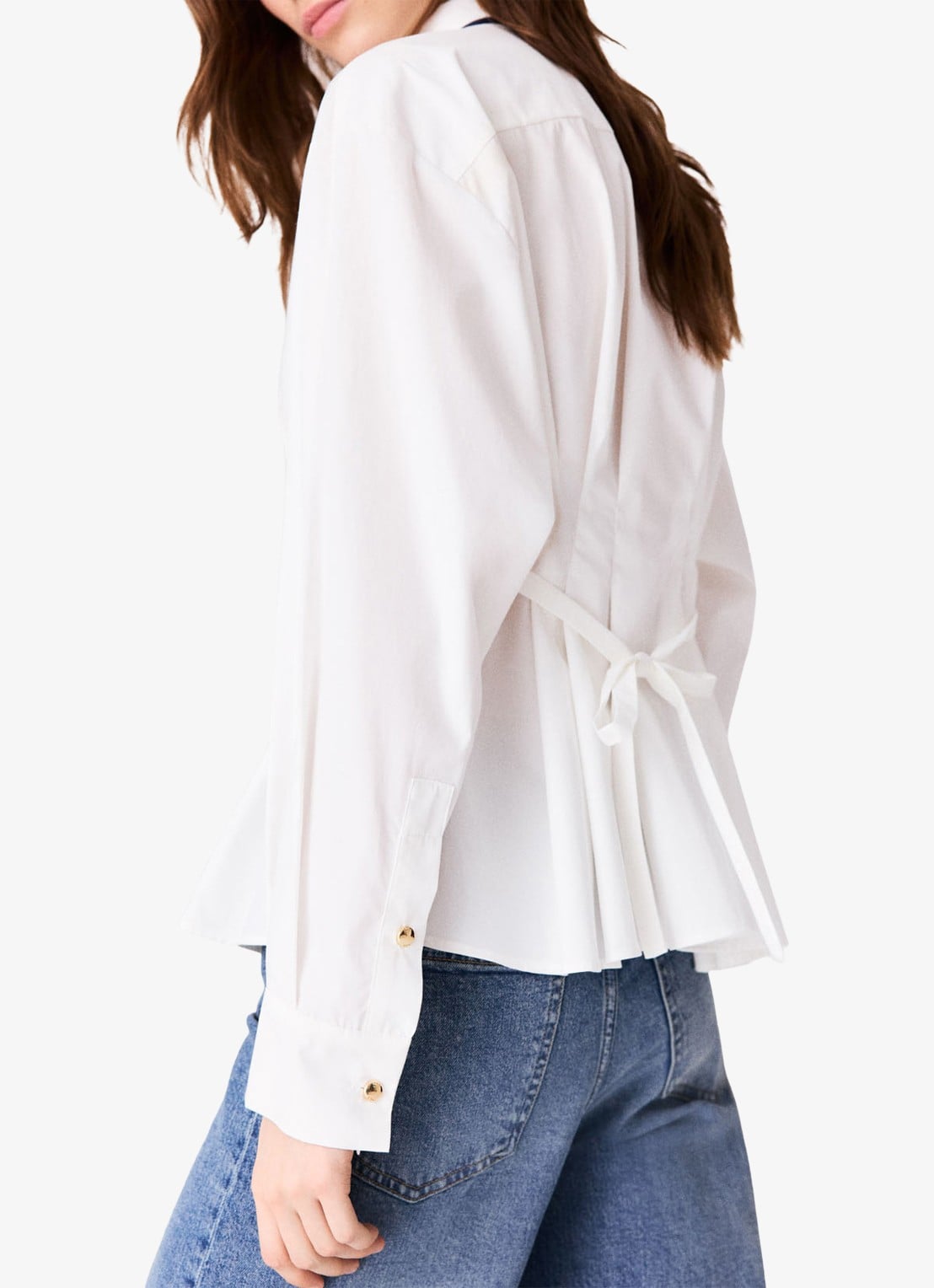 Maje Blouse met plooidetail  - detail 7 wit