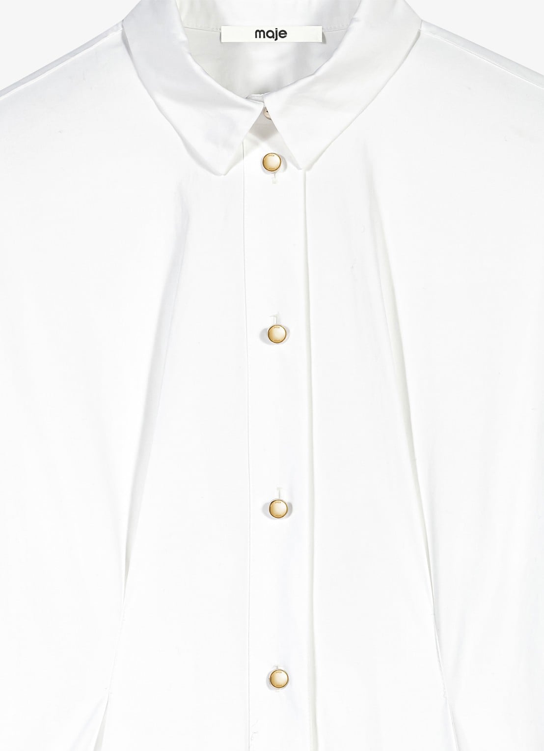 Maje Blouse met plooidetail  - detail 8 wit