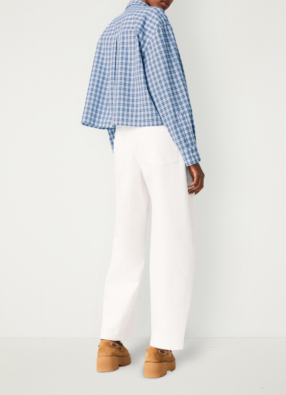 Maje Blouse met strass en afneembare stropdas - achterkant 3 blauw