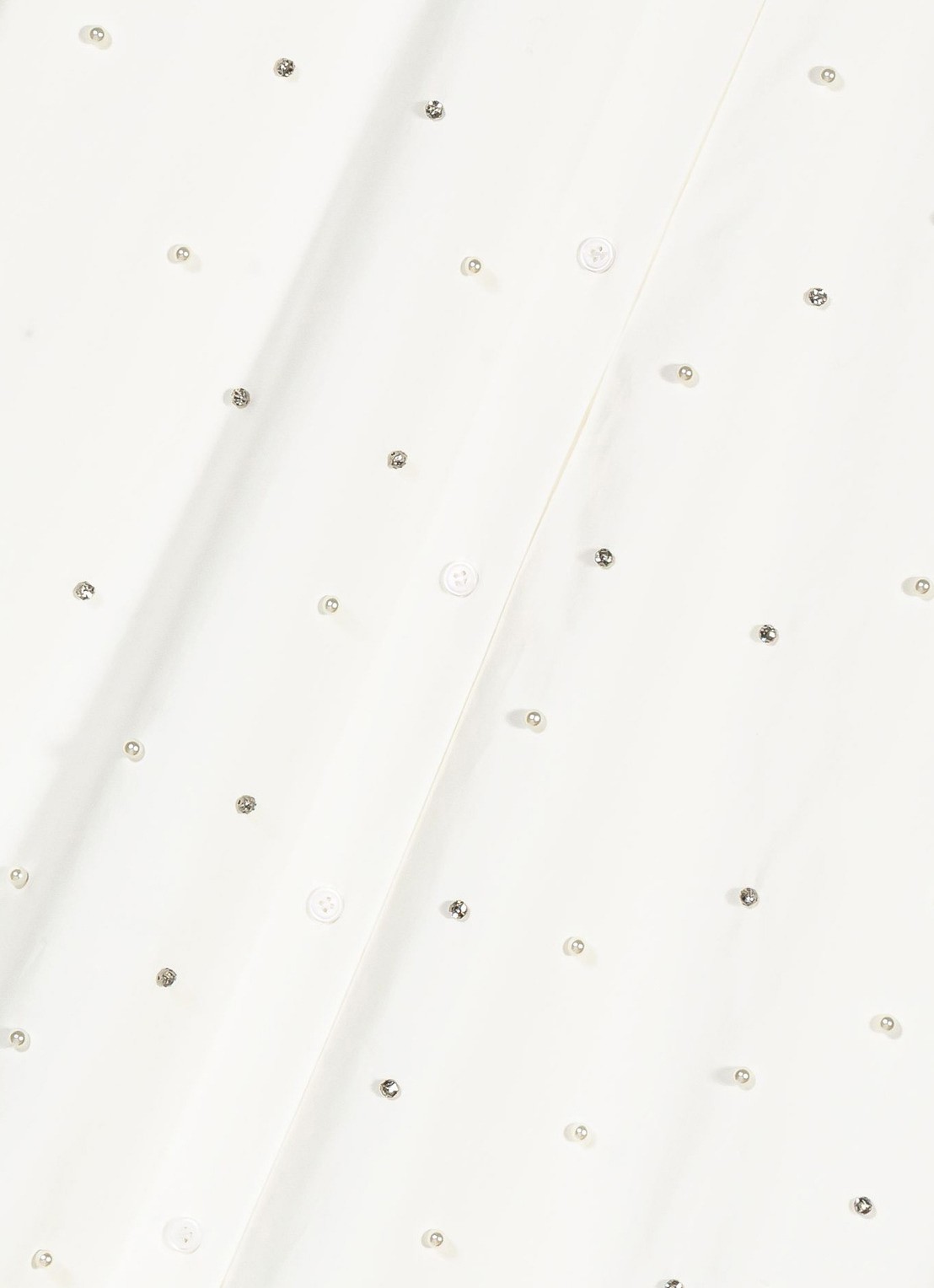 Maje Blouse met strass en imitatieparels - detail 8 gebroken wit