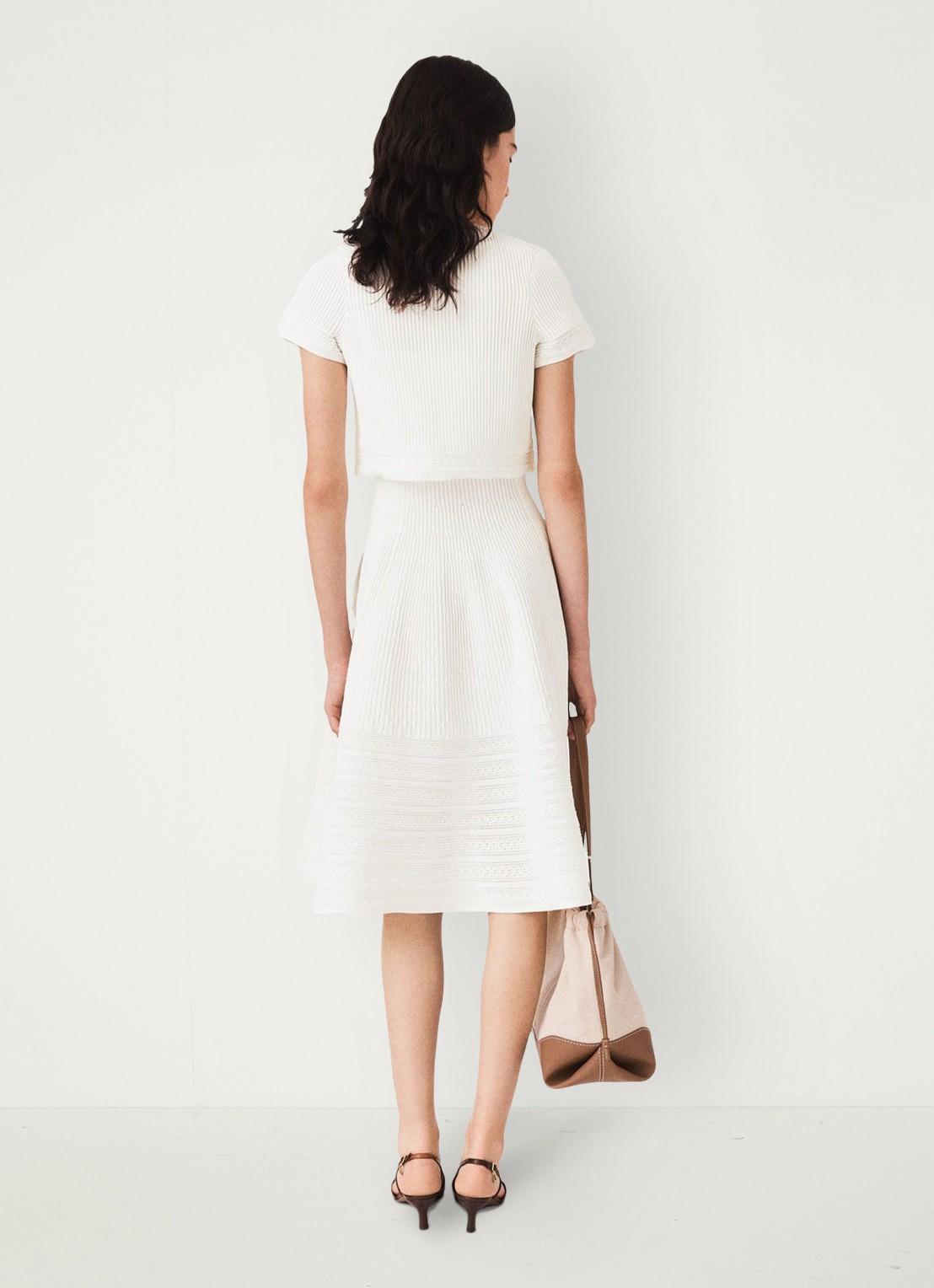 Maje Bolero met ribstructuur - achterkant 3 wit