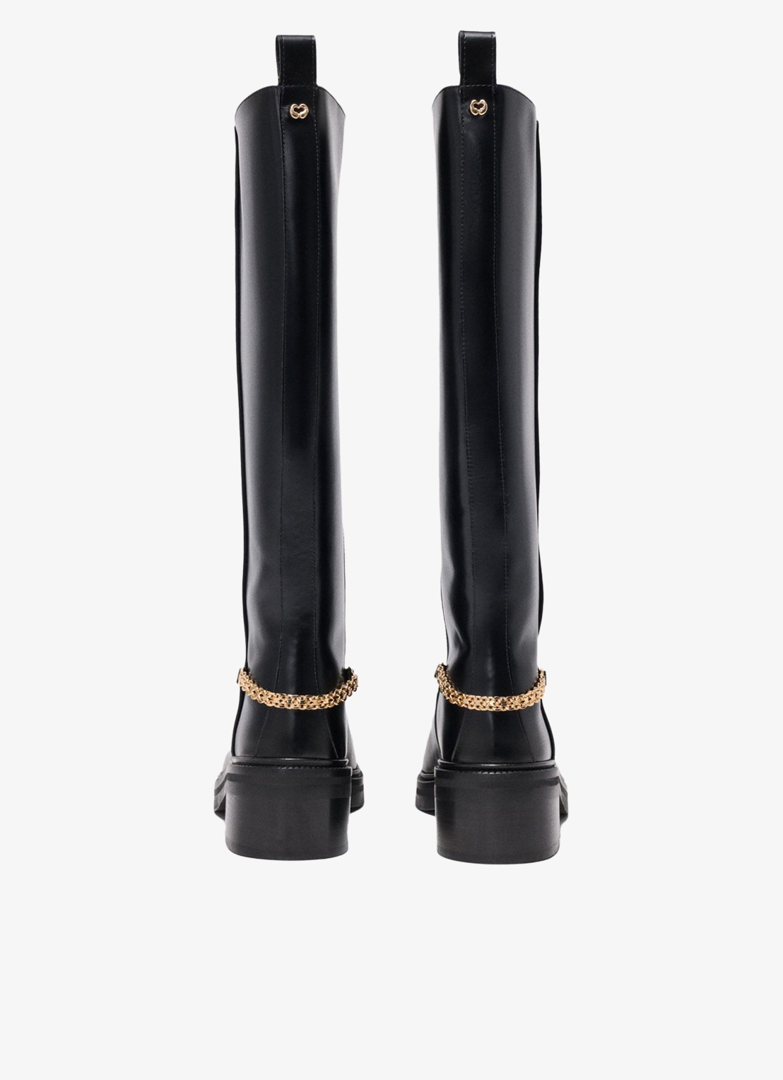 Maje Boots van leer - achterkant 6 zwart