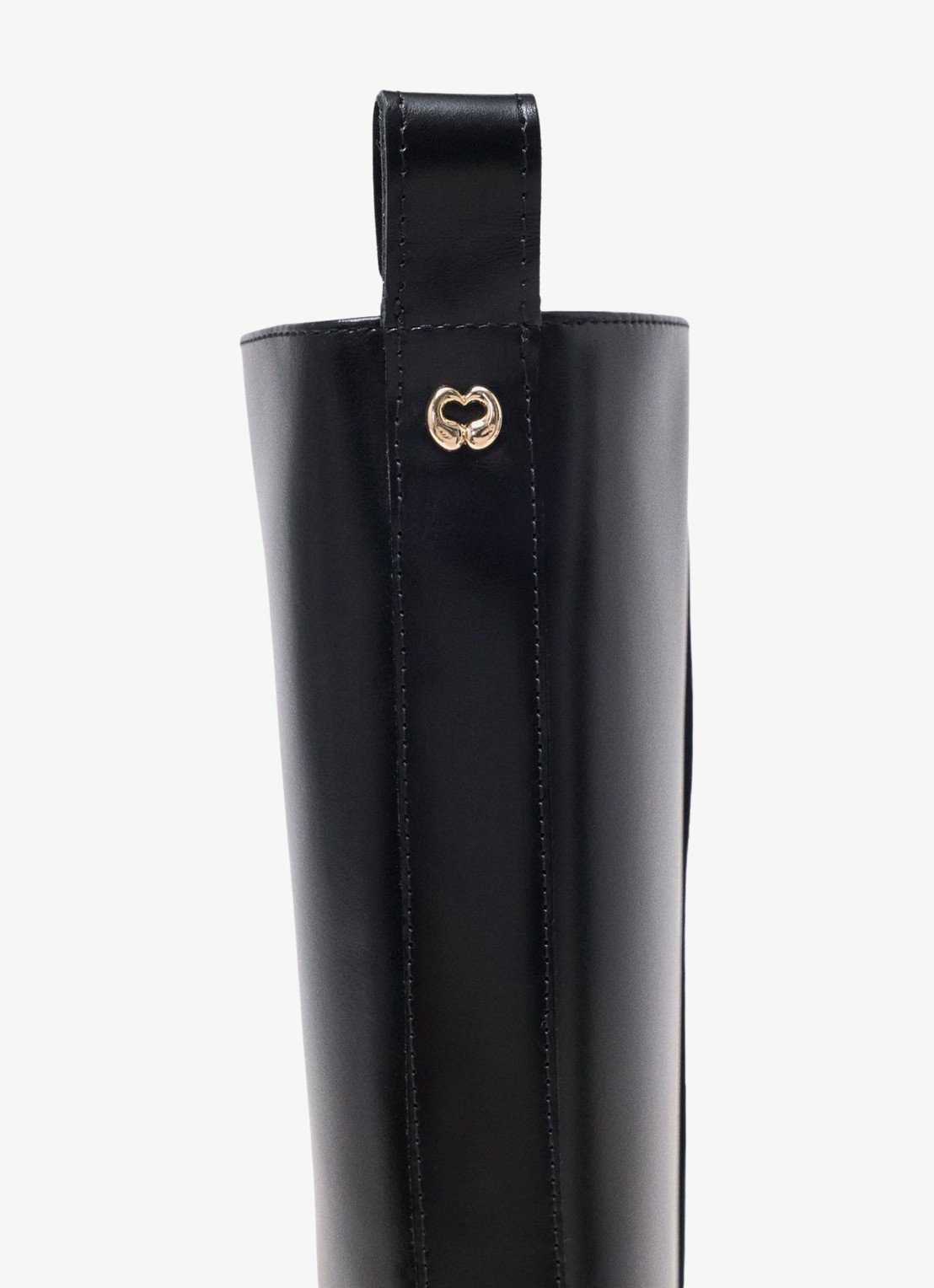 Maje Boots van leer - detail 5 zwart