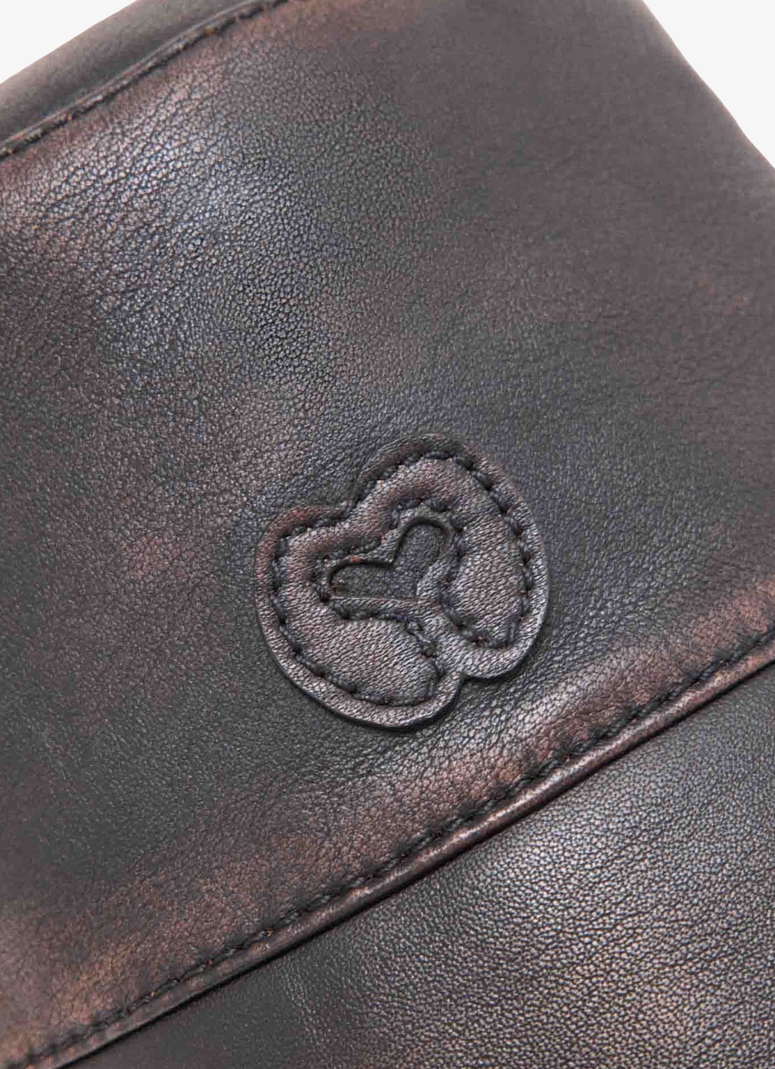 Maje Bucket hoed van leer - detail 5 donkerbruin